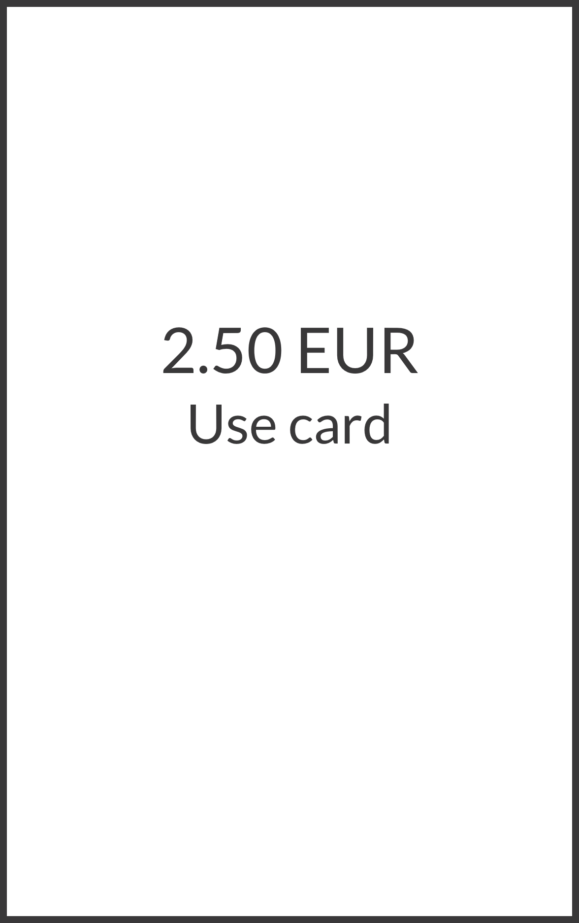 Klant krijgt eindbedrag en Munt te zien